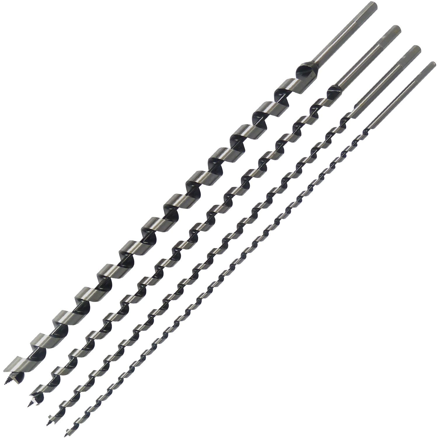 4 Piece Hex Shank Auger Drill Set